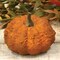 Orange Textured Styrofoam Pumpkin with Detailed Stem, Lightweight Fall Decor